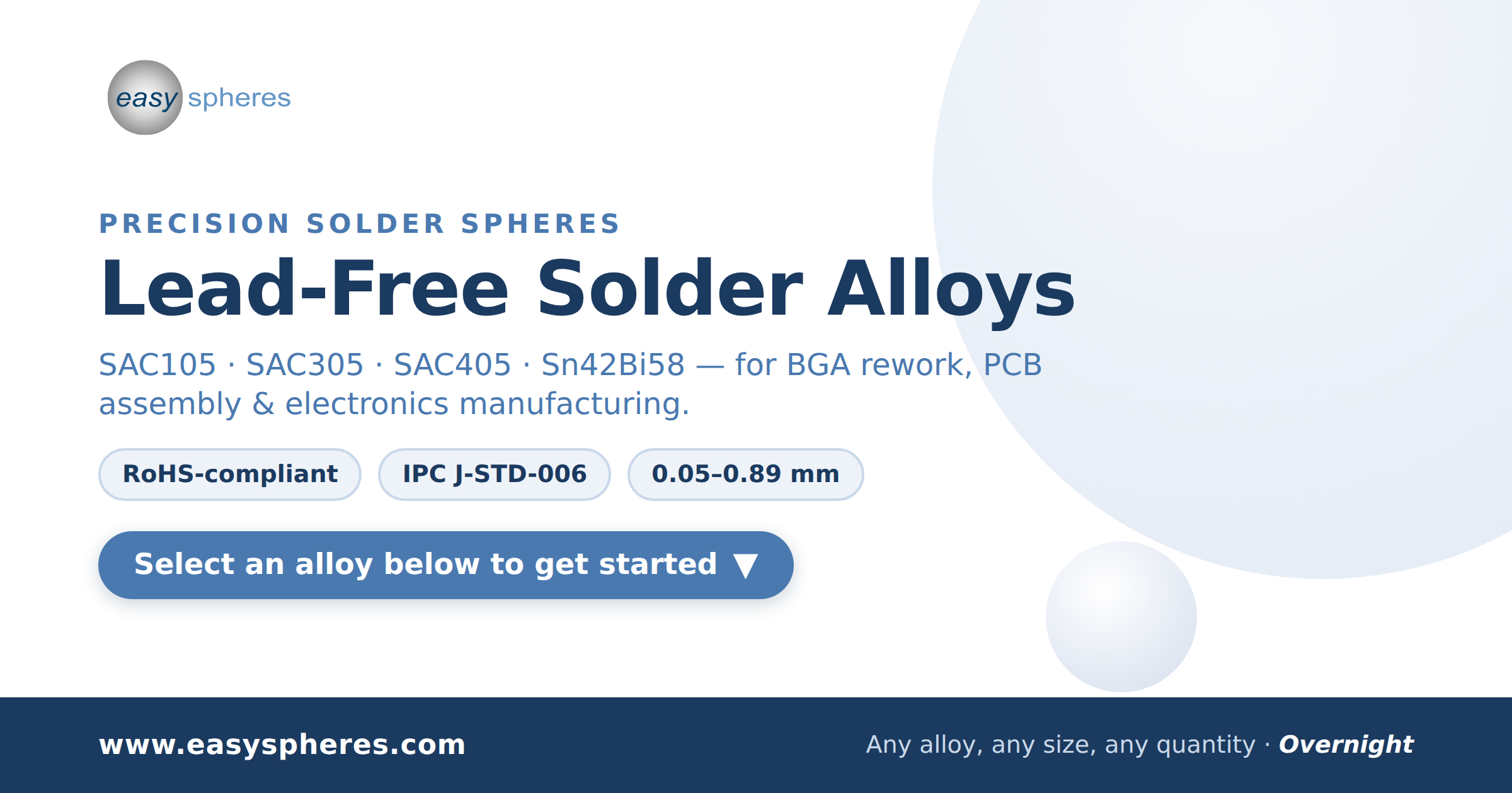 Lead-Free Solder Alloys — select an alloy below to get started