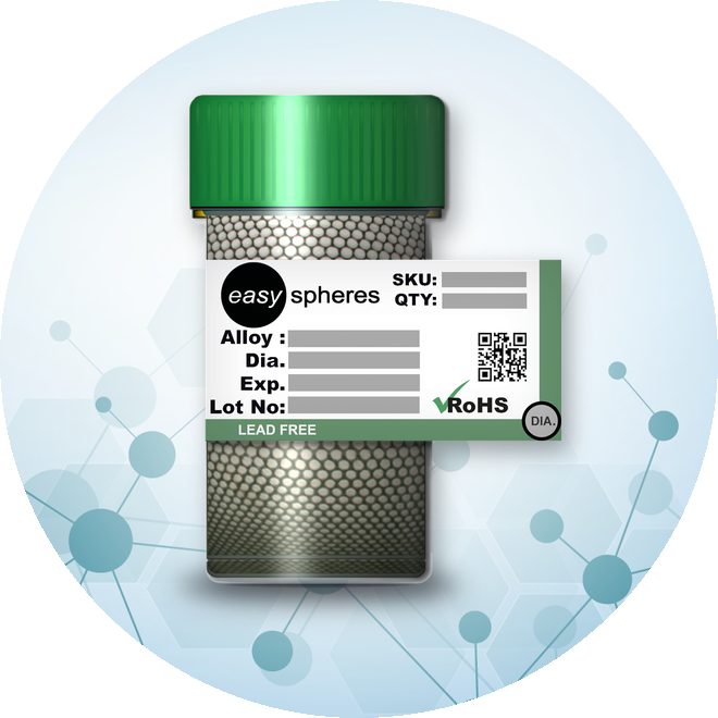 Lead free solder spheres jar